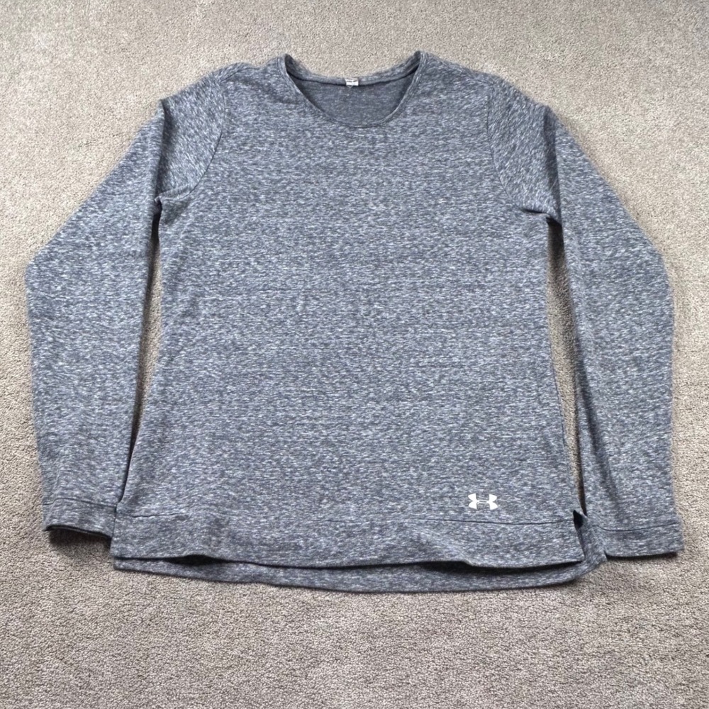 Under Armour Womens Allseasongear Grey Heathered Long Sleeve Top MD Semi-Fitted